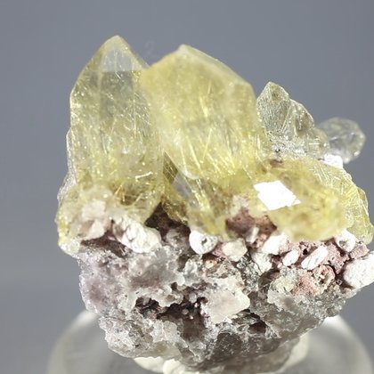 Gold Rutile Quartz Crystal Cluster ~4 x 3.5cm