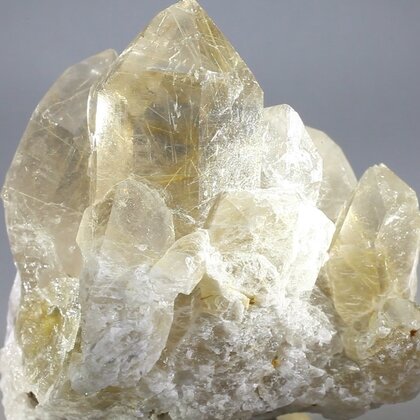 Gold Rutile Quartz Crystal Cluster ~55 x 65mm