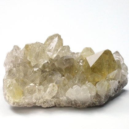 Gold Rutile Quartz Crystal Cluster ~4cm