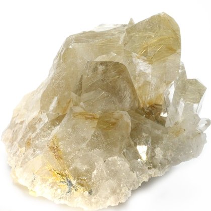 Gold Rutile Quartz Crystal Cluster ~6cm
