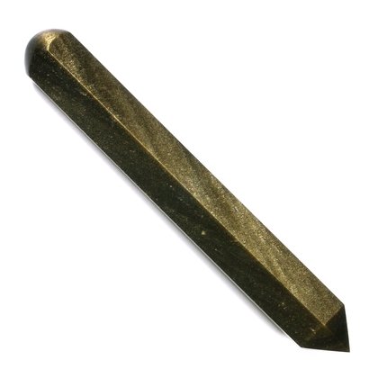 Gold Sheen Obsidian Massage Wand ~121mm