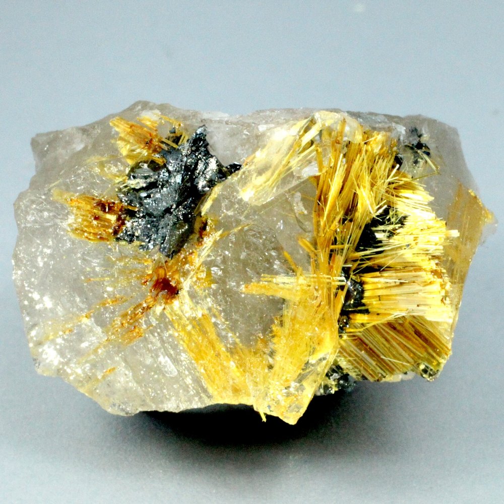 Hematite and Rutile Gemstone Cluster