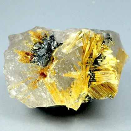 Golden Rutile with Hematite Healing Mineral ~31mm