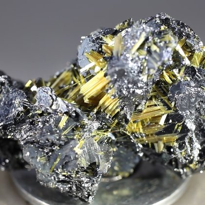 Golden Rutile with Hematite Healing Mineral ~35mm