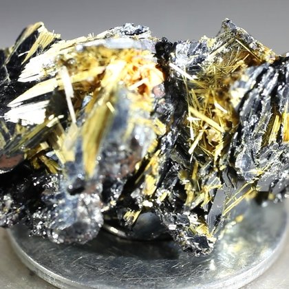 Golden Rutile with Hematite Healing Mineral ~36mm