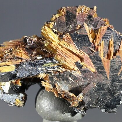 GORGEOUS Golden Rutile with Hematite Healing Mineral ~38mm