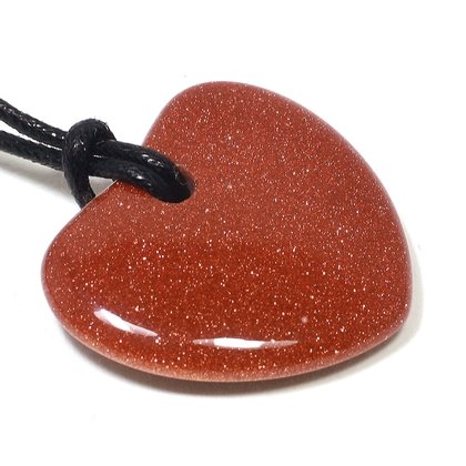 Goldstone Heart Necklace 'Prosperity'