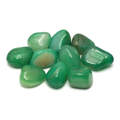 Green Agate Tumble Stone (20-25mm)