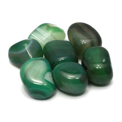 Green Agate Tumble Stone (25-30mm)
