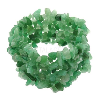 Green Aventurine Gemstone Chip Cuff Bracelet