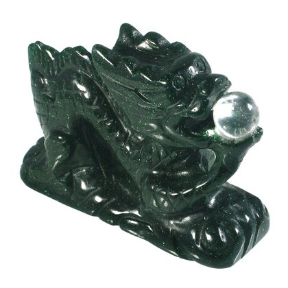 Green Goldstone Chinese Dragon