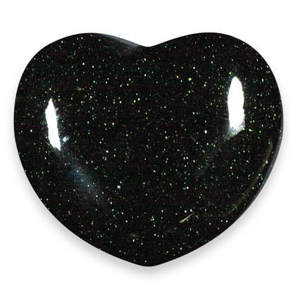 Green Goldstone Crystal Heart ~45mm