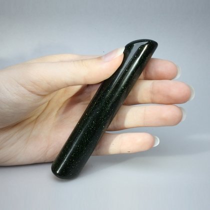 Green Goldstone Crystal Massage Wand ~100mm