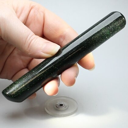 Green Goldstone Crystal Massage Wand ~124mm