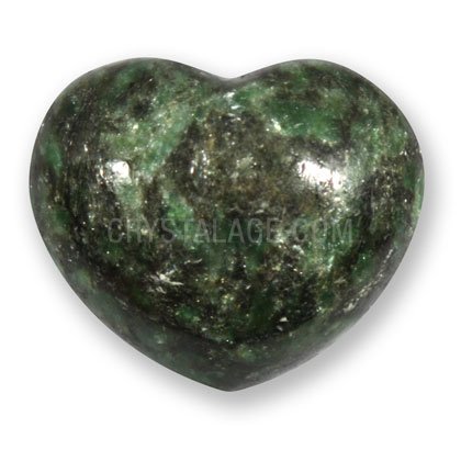 Green Mica Crystal Heart ~45mm