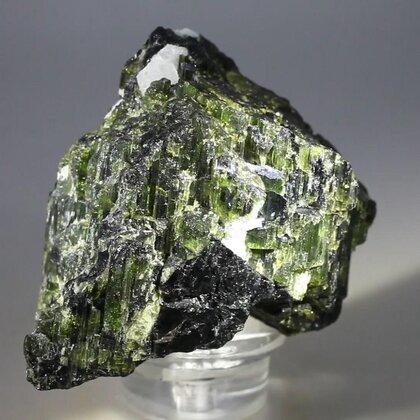 Green Sheen Tourmaline & Quartz Mineral Specimen ~62mm