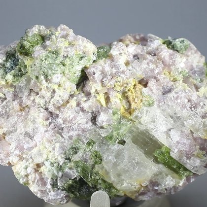 Green Tourmaline and Lepidolite Healing Crystal ~65mm