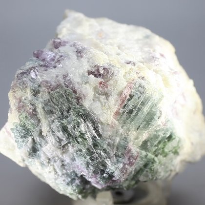UNUSUAL Green Tourmaline and Lepidolite Healing Crystal ~72mm