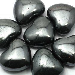 Hematite Crystal Heart ~45mm