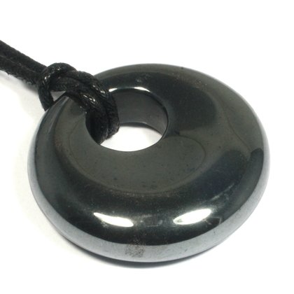 Hematite Donut Necklace 'Willpower'