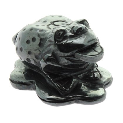 Hematite Money Toad  - 40mm