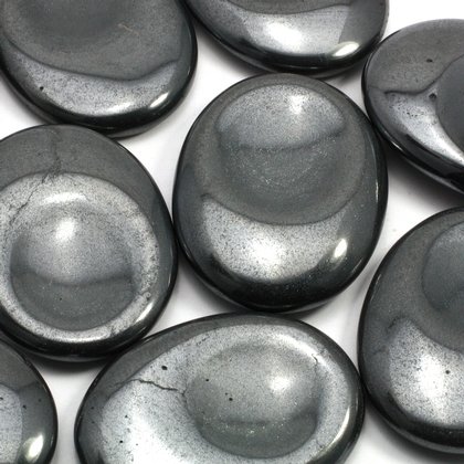 Hematite Thumb Stone ~40mm