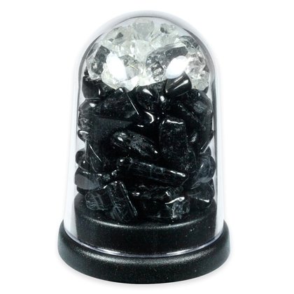 Herkimer Diamond & Black Tourmaline Energy Dome