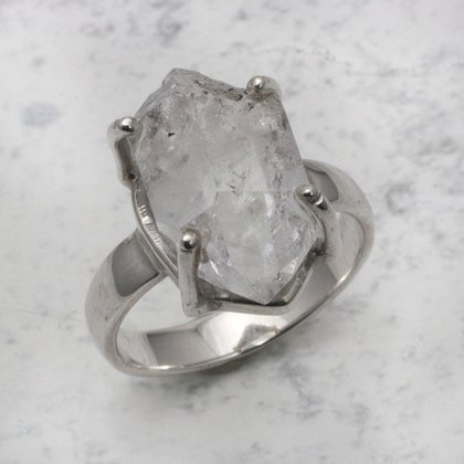 Herkimer Diamond & Silver Ring US 6 UK L 1/2