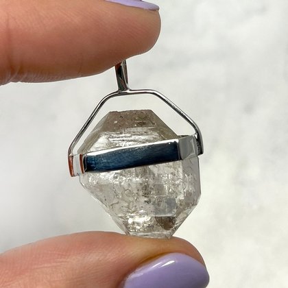 Herkimer Diamond Healing Crystal Pendant  ~22mm