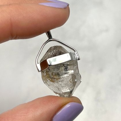Herkimer Diamond Healing Crystal Pendant  ~23mm