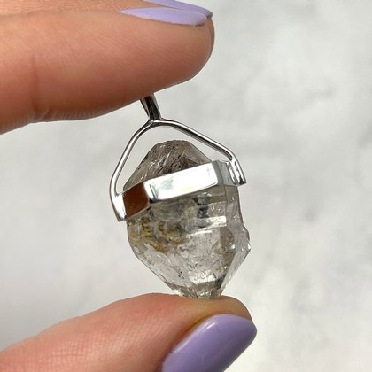 Herkimer Diamond Healing Crystal Pendant  ~23mm