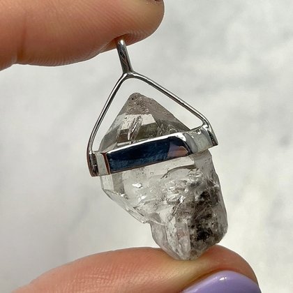 Herkimer Diamond Healing Crystal Pendant  ~27mm