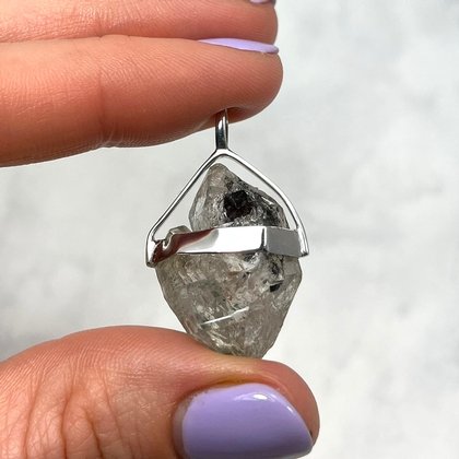 Herkimer Diamond Healing Crystal Pendant  ~28mm