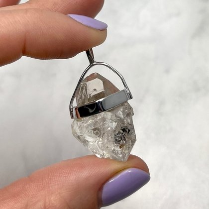 Herkimer Diamond Healing Crystal Pendant  ~28mm