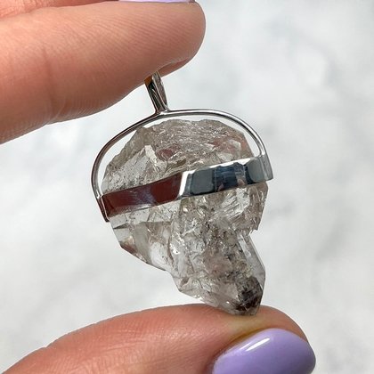 Herkimer Diamond Healing Crystal Pendant  ~29mm