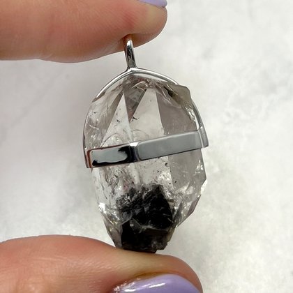 Herkimer Diamond Healing Crystal Pendant  ~34mm