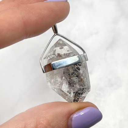 Herkimer Diamond Healing Crystal Pendant  ~34mm