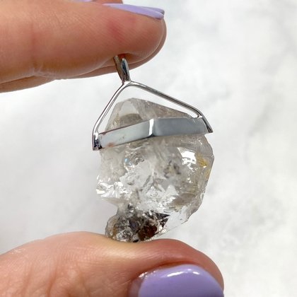 Herkimer Diamond Healing Crystal Pendant  ~34mm