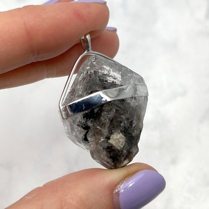 Herkimer Diamond Healing Crystal Pendant  ~35mm