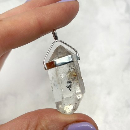 Herkimer Diamond Healing Crystal Pendant  ~37mm