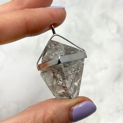 Herkimer Diamond Healing Crystal Pendant  ~37mm