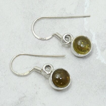 Honey Calcite 925 Silver Drop Earrings ~11mm