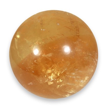 Honey Calcite Crystal Sphere ~7.2cm