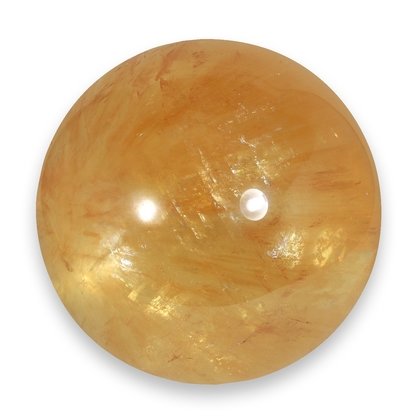 Honey Calcite Crystal Sphere ~7.7cm