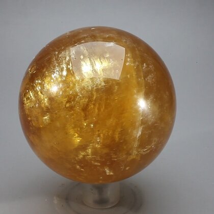 SUPERB Honey Calcite Crystal Sphere ~73mm
