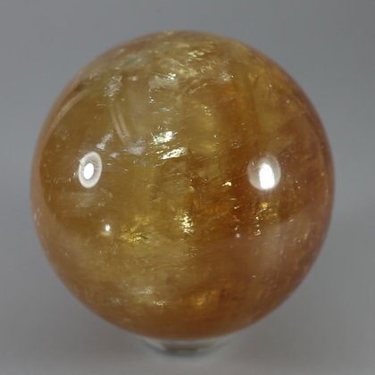 Honey Calcite Crystal Sphere ~7cm