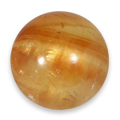Honey Calcite Crystal Sphere ~8.5cm