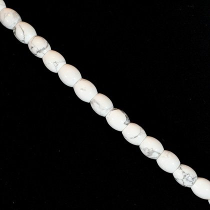 Howlite Crystal Beads - 10mm Barrel