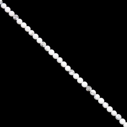 Howlite Crystal Beads - 4mm Round Bead