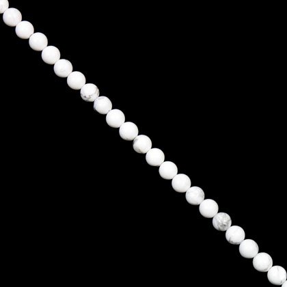 Howlite Crystal Beads - 6mm Round Bead